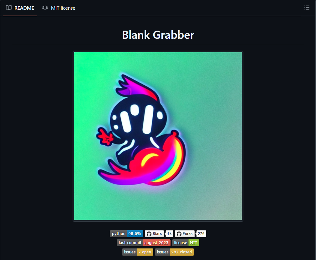 Blank Grabber GitHub repository