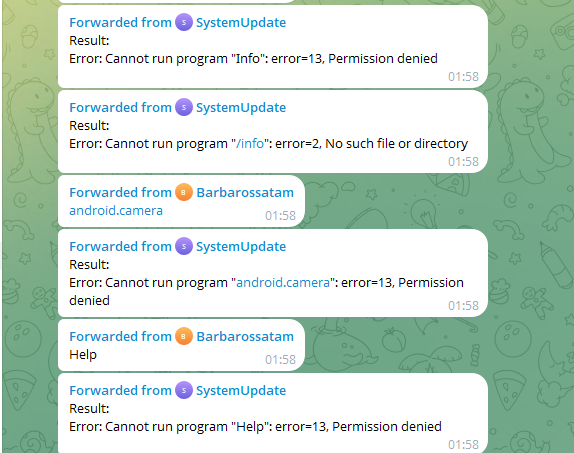 Quantum RAT android:camera and location timeout errors
