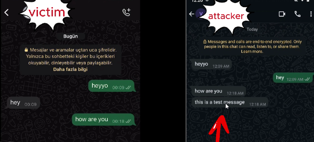WhatsApp Message Manipulation Example